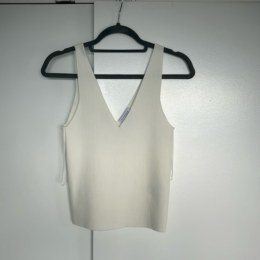 & Other Stories off white ribbed top NWOT